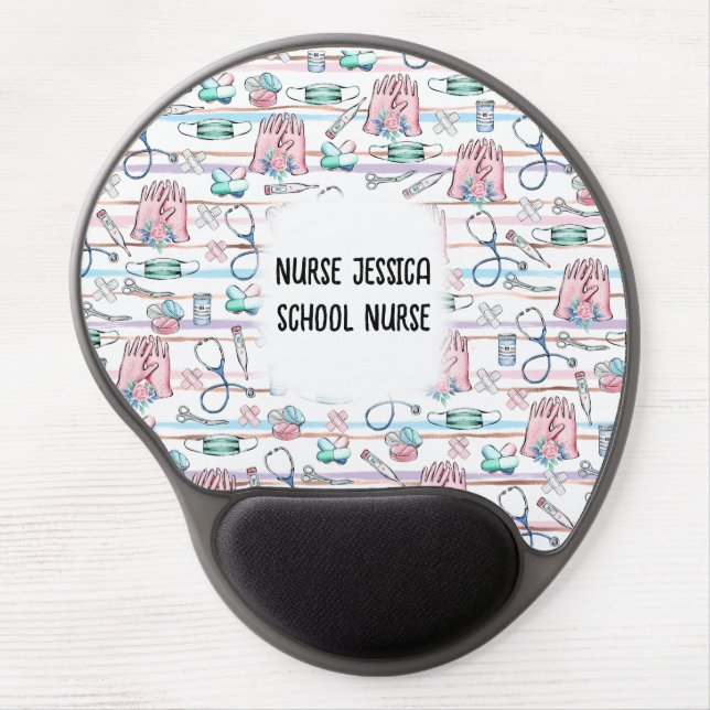 Personalized School Nurse Gel Mouse Pad (Front)