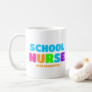 Personalized School Nurse Name Coffee Mug