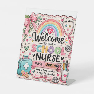 Personalized School Nurse Office Door Sign Color