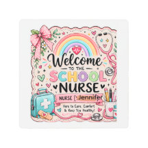 Personalized School Nurse Office Door Sign | Color