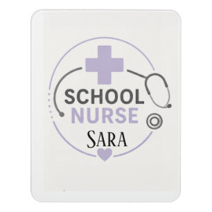 Personalized School Nurse Office Sign Lavender Ste