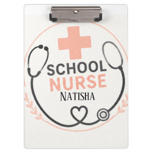 Personalized School Nurse Office Sign Peach S Clipboard