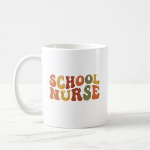 Personalized School Nurse Retro Typography Coffee Mug
