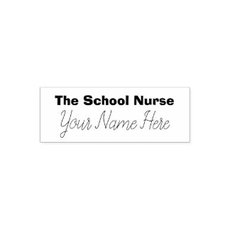 Personalized School Nurse Simple Typography Self-inking Stamp