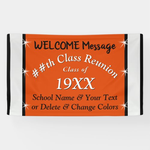 Personalized School Reunion Banner in Your COLORS