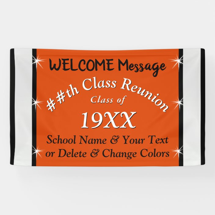 Personalized School Reunion Banner in Your COLORS