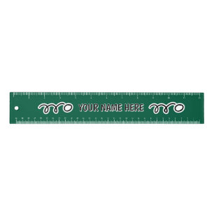 Personalized school ruler with ping pong ball logo