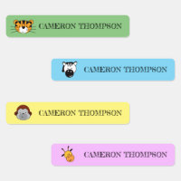 Personalized School Safari Animal Illustrations