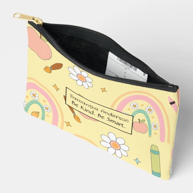Personalized School Supply Pouch – Small Size (Open)