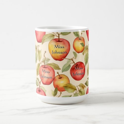 Personalized School Teacher Apple Mug