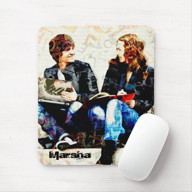 Personalized School Themed Teens Collage Mouse Pad (With Mouse)