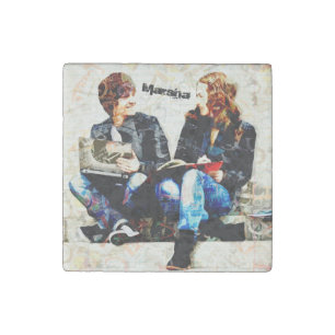 Personalized School Themed Teens Collage Stone Magnet