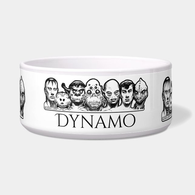 Personalized Sci-Fi Ceramic Pet Bowl (Front)