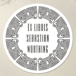 Personalized Sci-Fi Maze Ex Libris Sticker