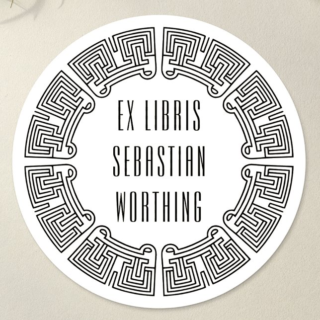 Personalized Sci-Fi Maze Ex Libris Sticker (Creator Uploaded)