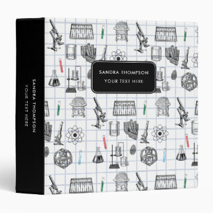 Personalized Science Chemistry Scientist Pattern 3 Ring Binder