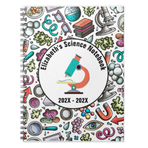 Personalized Science Notebook Cover - Purple