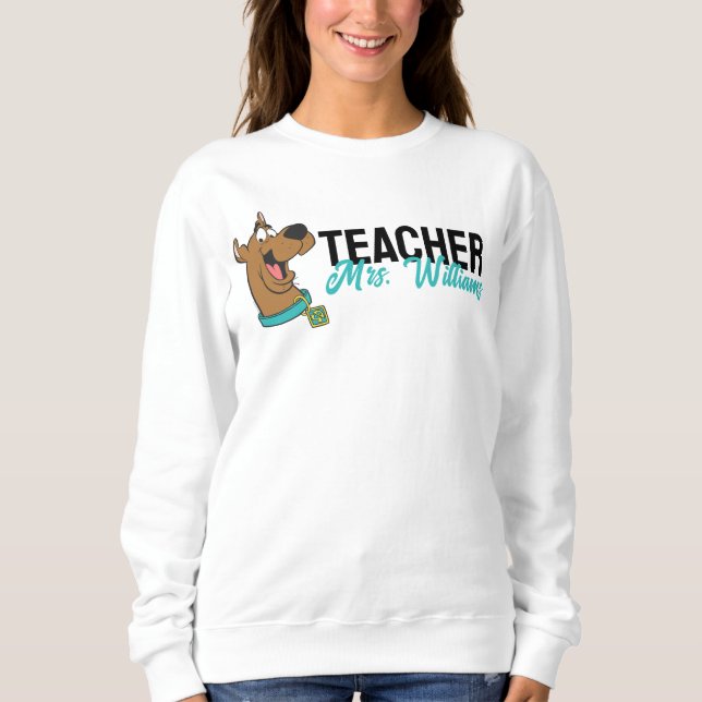 Personalized | Scooby-Doo Happy Face Teacher Sweatshirt (Front)