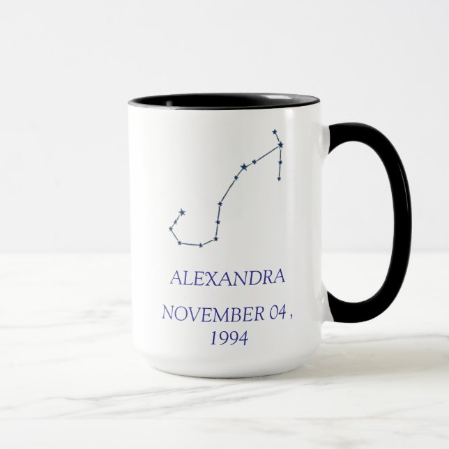 Personalized Scorpio Constellation Mug - Custom St (Right)
