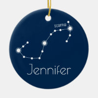 Personalized Scorpio Constellation Ornament