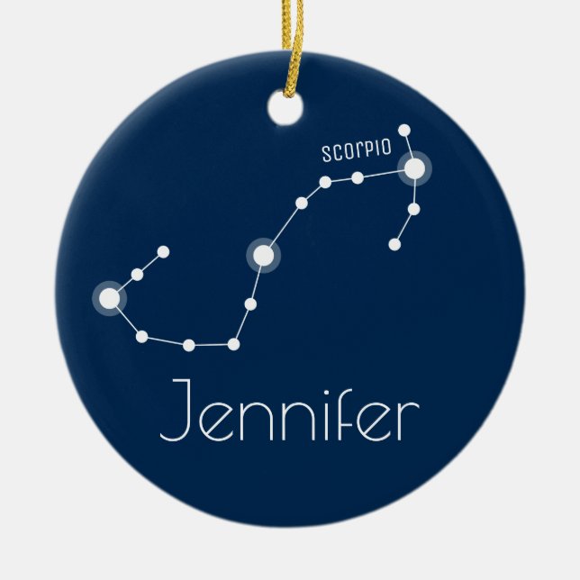 Personalized Scorpio Constellation Ornament (Front)
