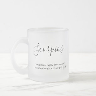 "Personalized Scorpios Zodiac sign and quality Mag Frosted Glass Coffee Mug