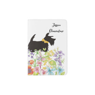 Personalized Scottie dog Passport cover