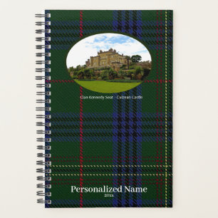 Personalized Scottish Clan Kennedy Tartan & Castle Planner