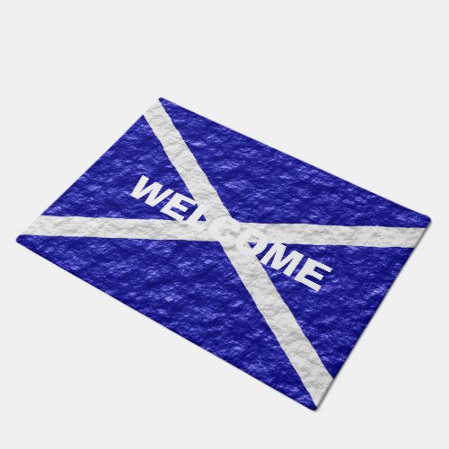 Personalized Scottish Flag Design Doormat