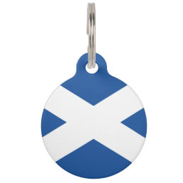 Personalized Scottish flag pet tag for dog or cat