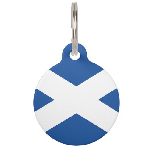 Personalized Scottish flag pet tag for dog or cat