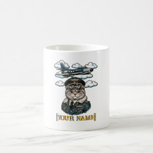 Personalized Scottish Fold Cat Pilot Mug Custom