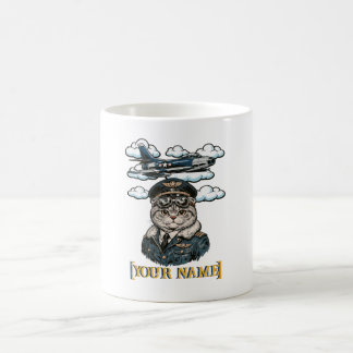 Personalized Scottish Fold Cat Pilot Mug | Custom