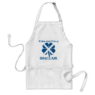 Personalized Scottish Kiss Me I'm Sinclair Adult Apron