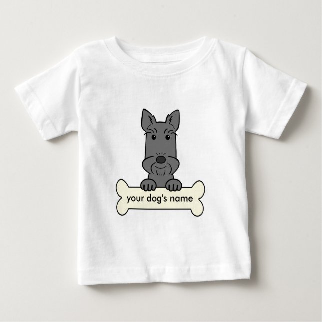 Personalized Scottish Terrier Baby T-Shirt (Front)