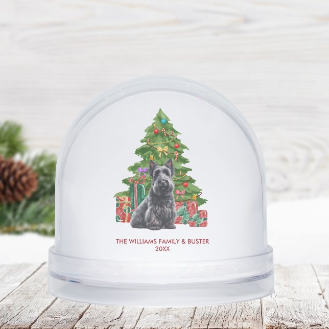 Personalized Scottish Terrier Dog Christmas Snow Globe (Creator Uploaded)