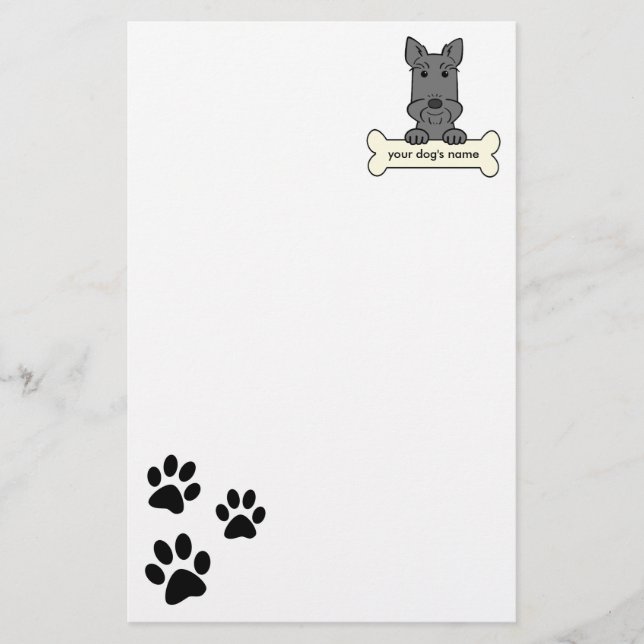 Personalized Scottish Terrier Stationery (Front)