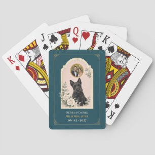 Personalized Scottish Terrier Wedding Favor Photo Poker Cards