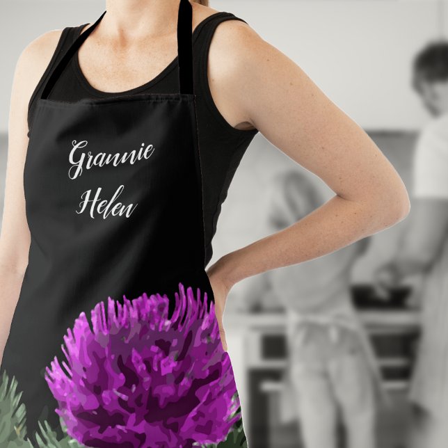 Personalized Scottish Thistle Apron (Create a stir in the kitchen with a stunning personalised apron)