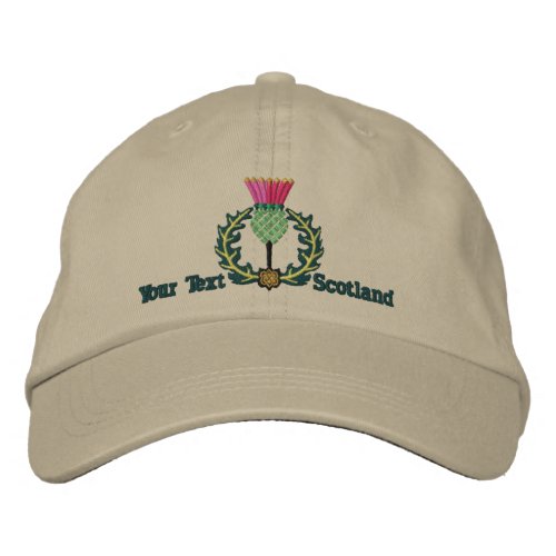 Personalized Scottish Thistle Scotland Spirit Embroidered Baseball Cap