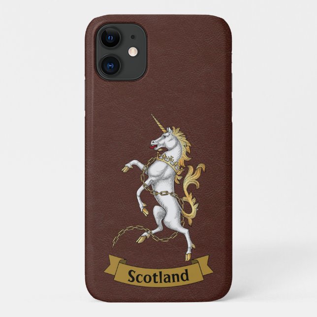 Personalized Scottish Unicorn (Brown) Phone Case (Back)