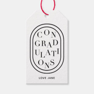 Personalized Scrambled "Congratulations" gift tag