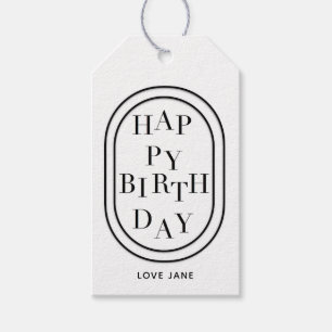 Personalized Scrambled "Happy Birthday" gift tag