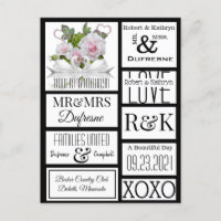 Personalized Scrapbook Wedding Labels