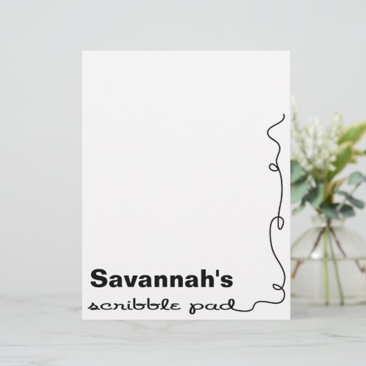 Personalized Scribble Pad (Standing Front)