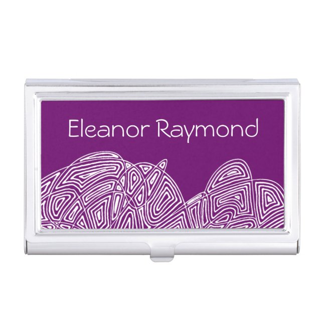 Personalized Scribbleprint Business Card Case (Front)