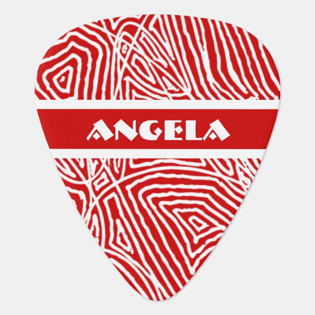 Personalized Scribbleprint Guitar Pick (Front)