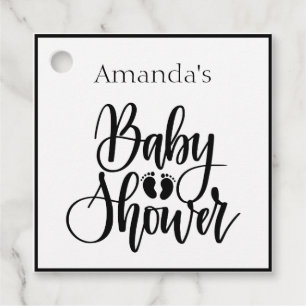 Personalized Script Baby Shower Thank You Favor Tags