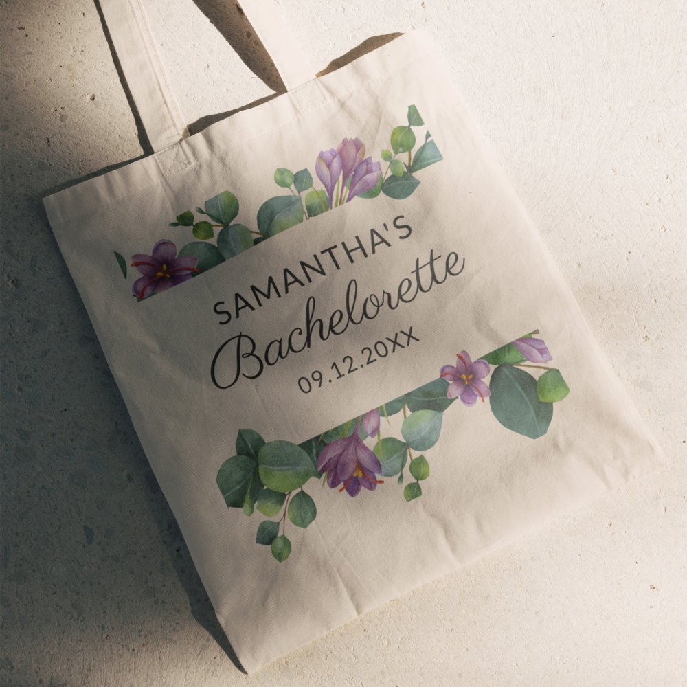 Personalized Script Bachelorette Weekend Party Tote Bag