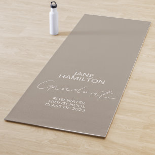 Personalized Script Graduate Gift Exercise Mat